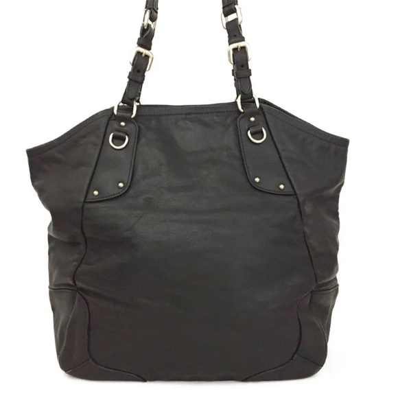 Prada Hand Bag, Black Leather Logo Shoulder Bag - Picture 2 of 9